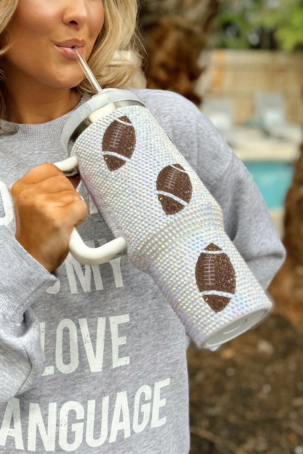 Game Day Football 40oz Tumbler