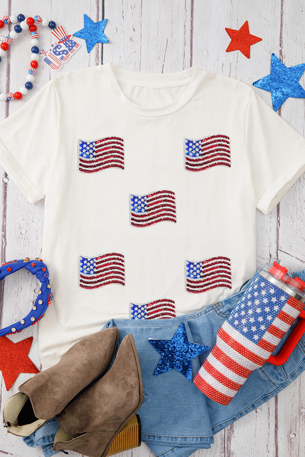 Sequin American Flag