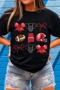 Crimson Cutie Football Tee