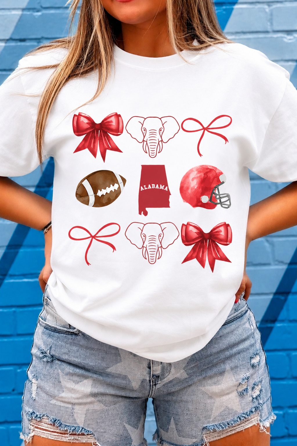 Crimson Cutie Football Tee