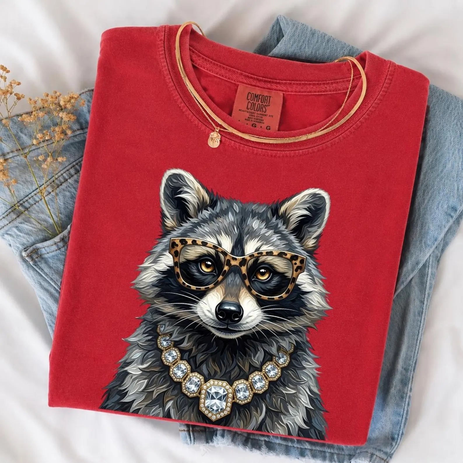 Glam Raccoon Graphic Tee