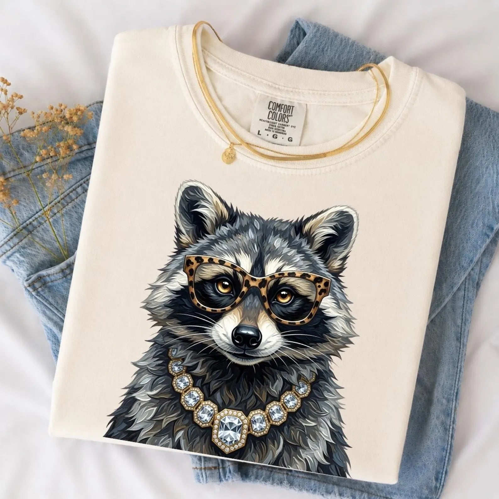 Glam Raccoon Graphic Tee
