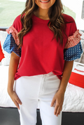 Star Striped Bubble Top
