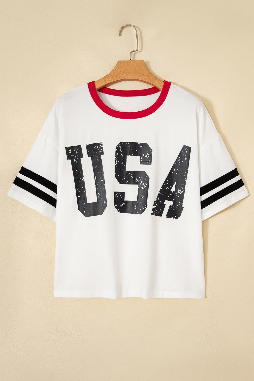 USA Varsity Striped  Tee